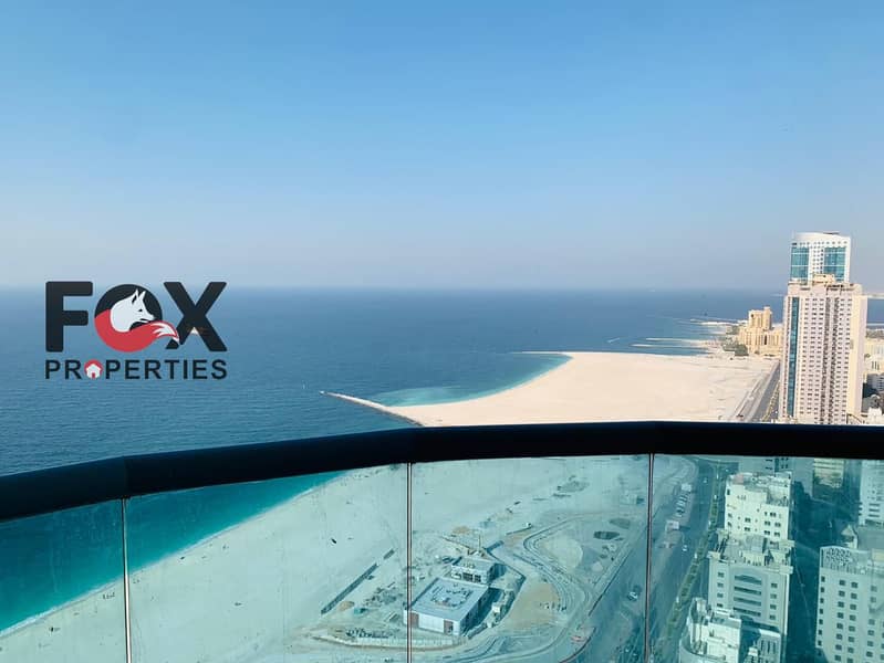 Full Sea View | 2BR + Hall | 2386 sqft | Corniche View | High Floor | AED 1.1M
